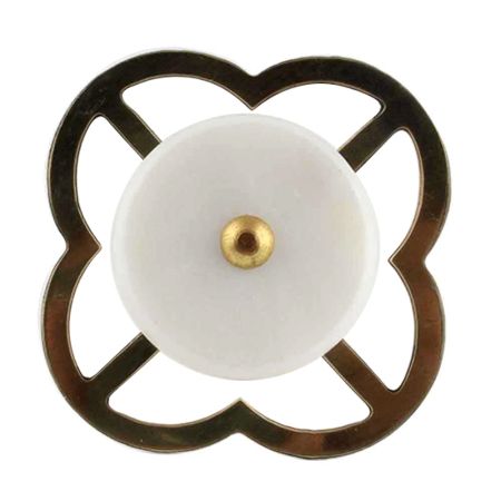 White Stone Flat Drawer Knob Online